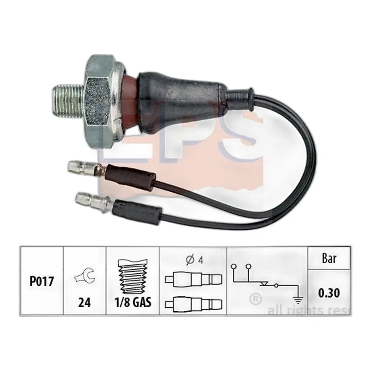 Bulbo presión de aceite c/2 cables - 8-94156-643-0