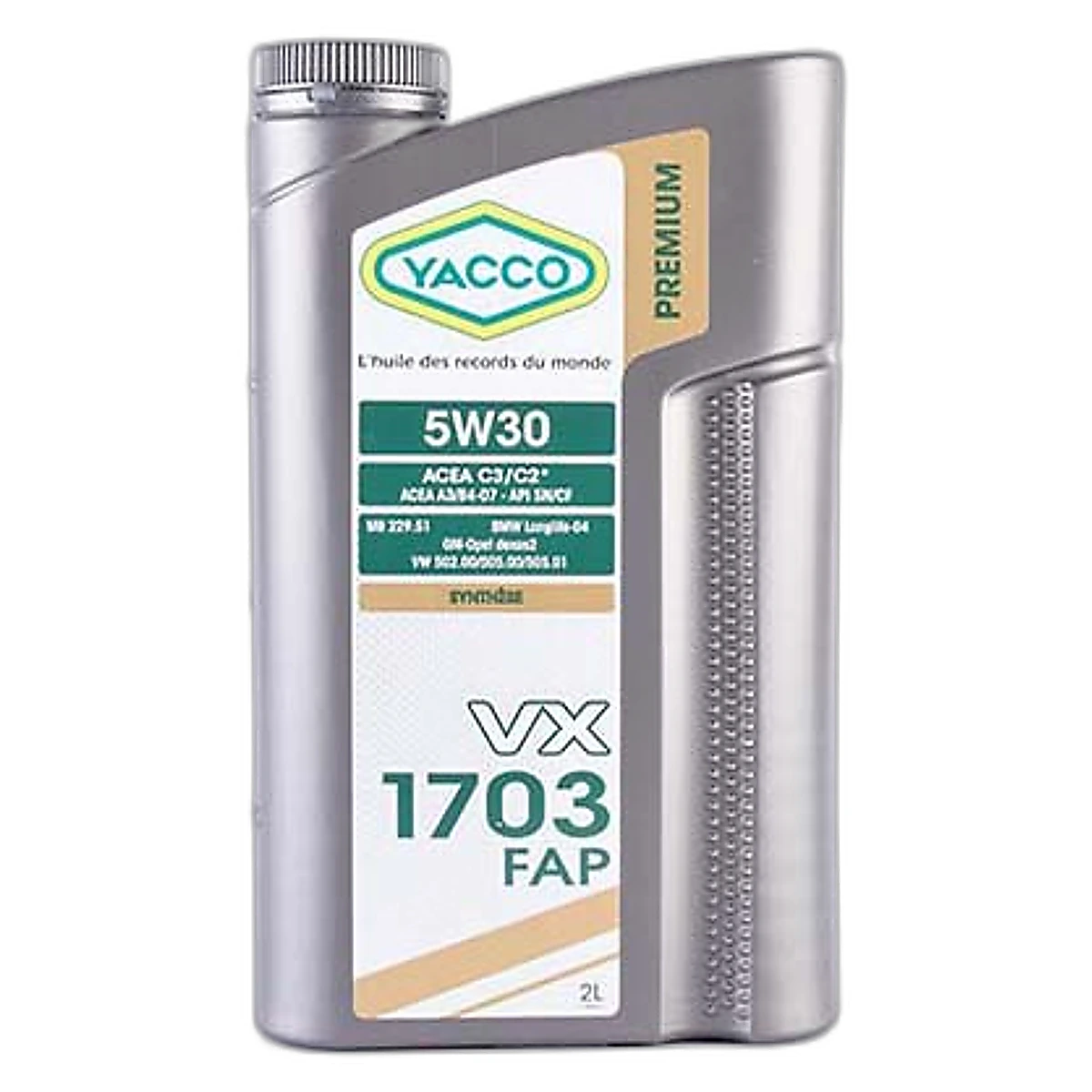 Aceite de motor sintético 5W30 2L - 5W30 C3-C2 2LT