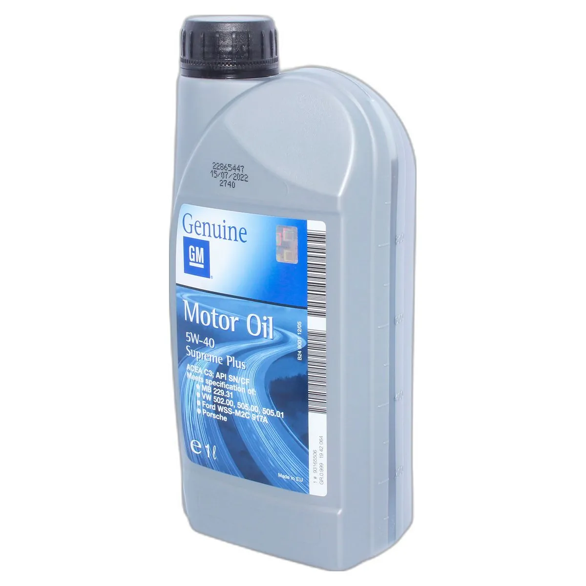 Aceite Sintético 5W-40 1L Gasolina y Diesel
