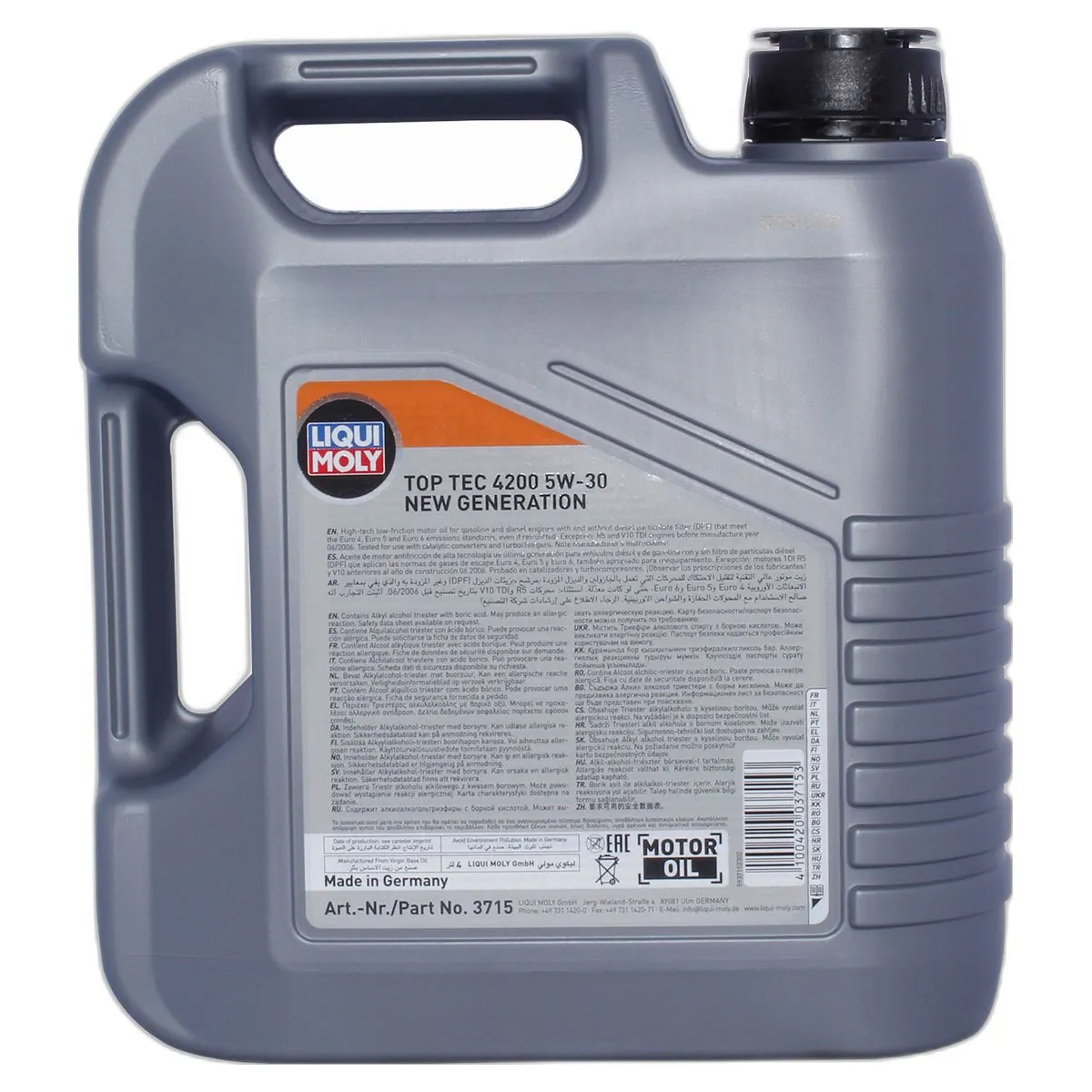 Aceite de motor sintético 5W-30 4.0L